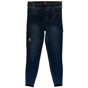 SPANX Distressed Ankle Skinny Jeans Medium Wash